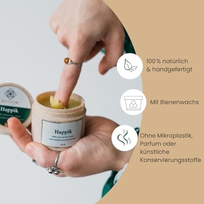 STRBOXONG 100% NATURAL, HANDMADE & WATER-FREE FACE CREAM WITH BOTANICAL HERBS - INTENSE DEEP MOISTURE | FOR DAY & NIGHT | ALSO SUITABLE AS EYE CREAM | WITH BEESWAX - Image 3